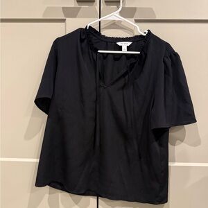Nine West Black Blouse with Short Sleeves